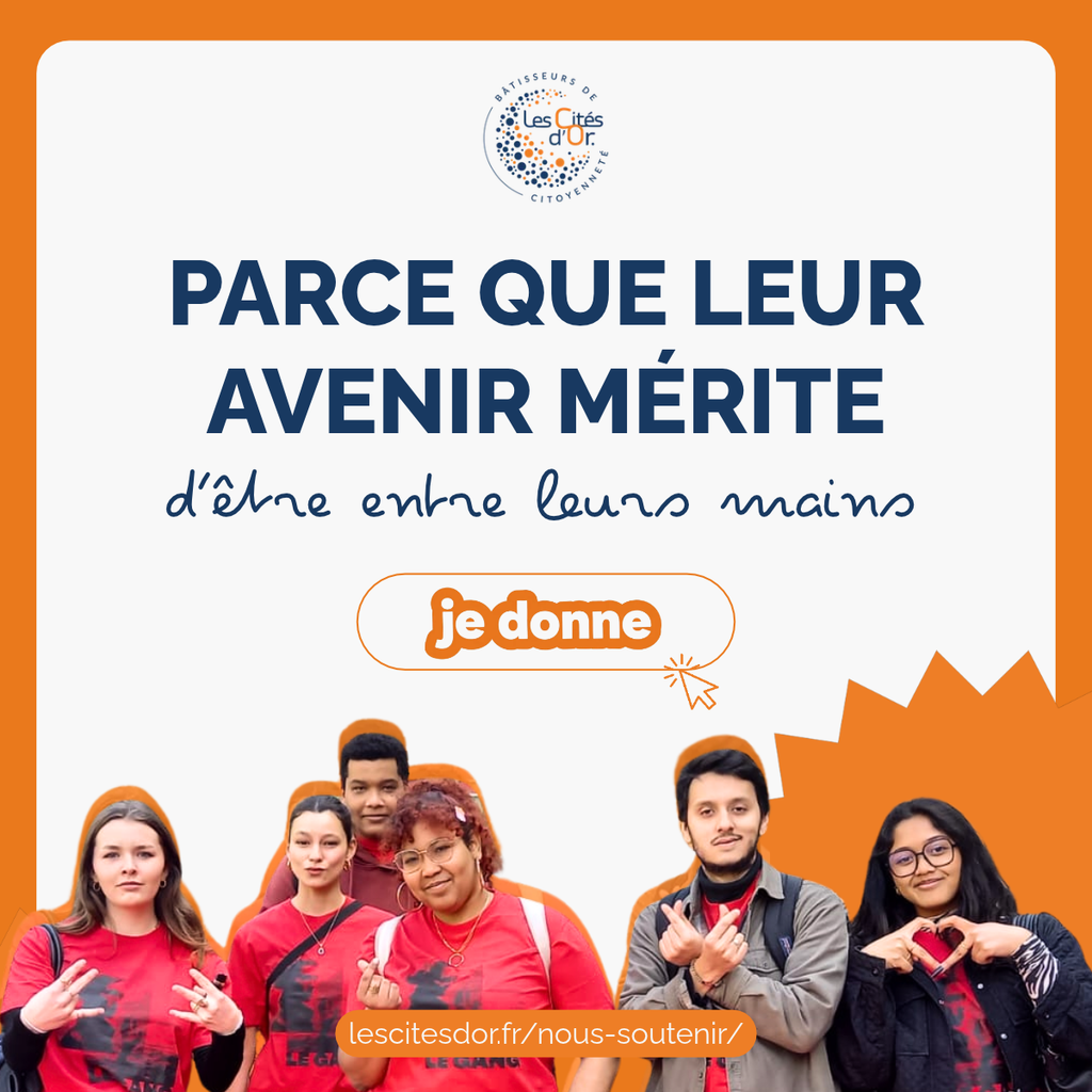 Equipe de volontaires des Ciéts d'Or sous le slogan : parce que leur avenir mértie d'être entre leurs mains, je donne 